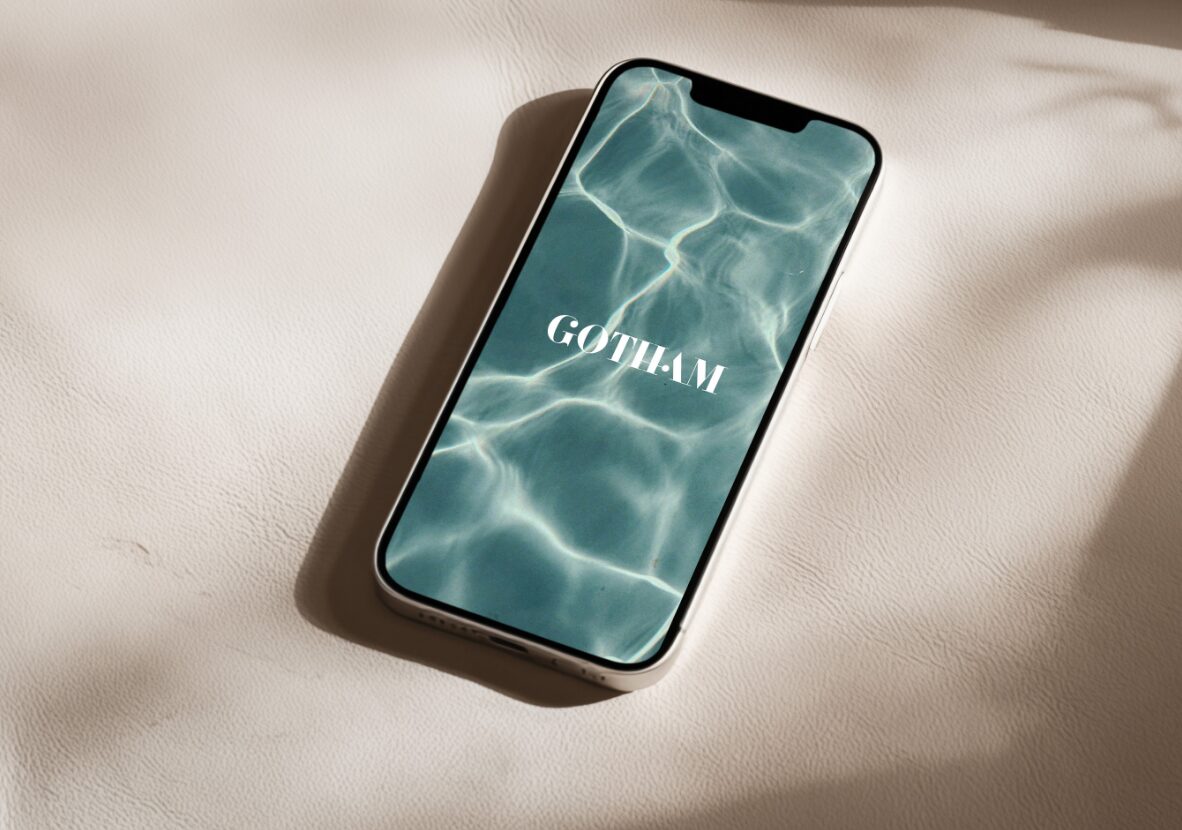 Smartphone displaying the Gotham Living app